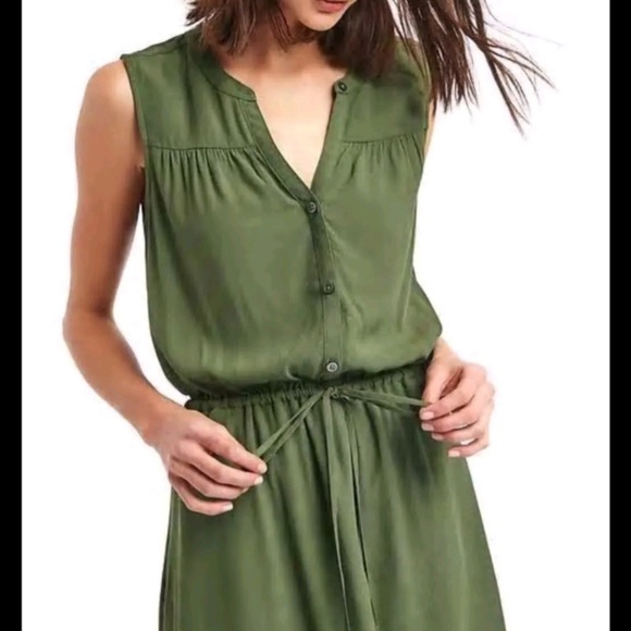 ❌SOLD❌⚡SALE⚡🎀NWT🎀 GAP Sleeveless Shirt Dress - Picture 2 of 5